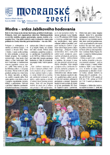 Modranské zvesti: október 2025