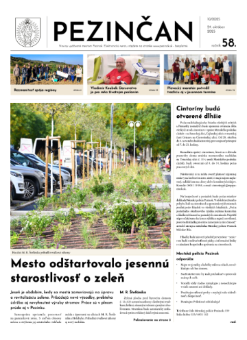 Pezinčan: október 2025