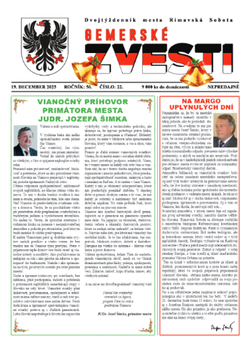 Gemerské zvesti: december 2025 (2.&nbsp;číslo&nbsp;v&nbsp;mesiaci)