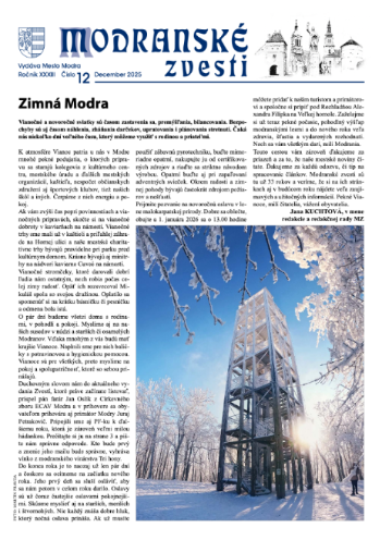 Modranské zvesti: december 2025