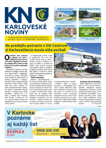 Karloveské noviny: september 2025