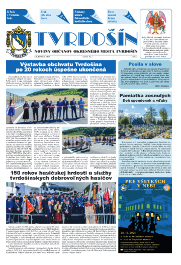 Tvrdošín - noviny občanov okresného mesta Tvrdošín: október 2025