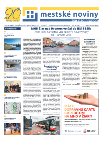 Mestské noviny Žiar nad Hronom: november 2025
