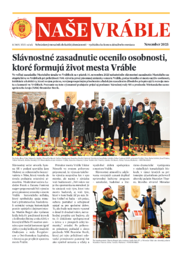 Naše Vráble: november 2025