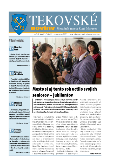 Tekovské noviny: november 2025