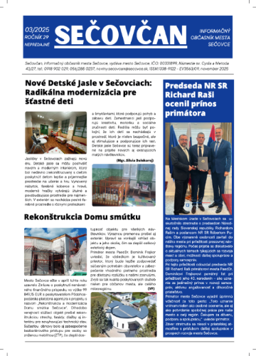 Sečovčan: november 2025