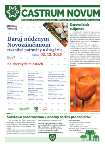 Castrum Novum: november 2025 (2.&nbsp;číslo&nbsp;v&nbsp;mesiaci)