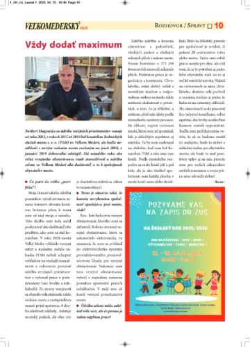 Veľkomederský hlásnik: apríl 2025