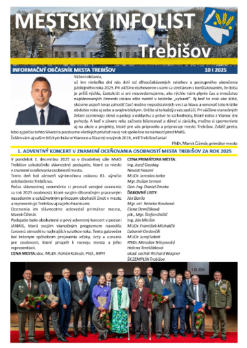 Mestský Infolist: október 2025