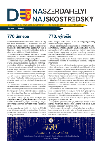 Dunaszerdahelyi hírnok - Dunajskostredský hlásnik: november 2025