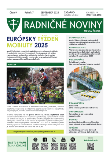 Radničné noviny mesta Žilina: september 2025