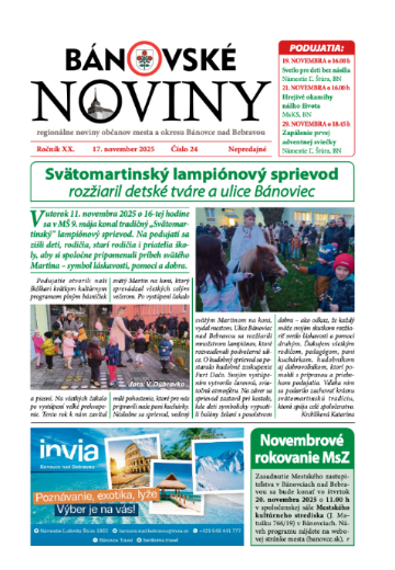 Bánovské noviny: november 2025 (2.&nbsp;číslo&nbsp;v&nbsp;mesiaci)