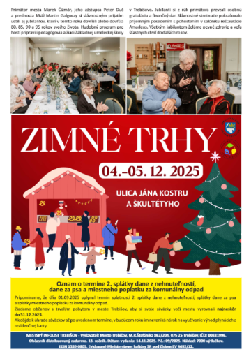 Mestský Infolist: november 2025