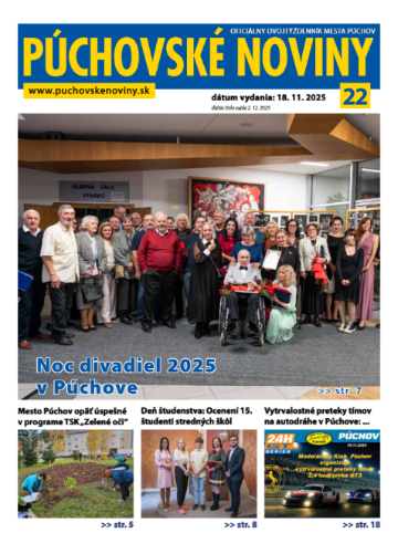 Púchovské noviny: november 2025 (2.&nbsp;číslo&nbsp;v&nbsp;mesiaci)